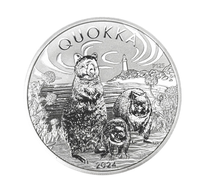 Инвестиционная серебряная монета $1 Quokka 1oz 2024 Австралия