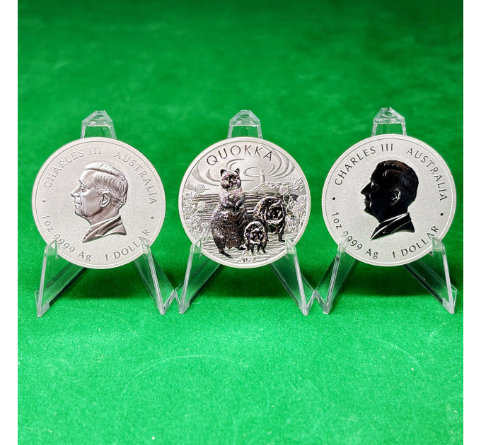 Инвестиционная серебряная монета $1 Quokka 1oz 2024 Австралия