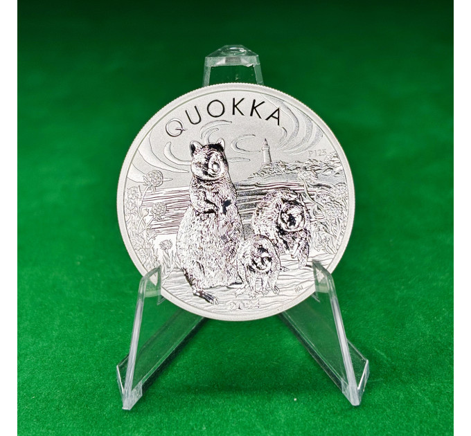 Инвестиционная серебряная монета $1 Quokka 1oz 2024 Австралия