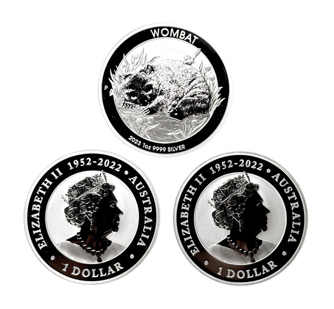 Инвестиционная серебряная монета $1 Wombat 1oz 2023