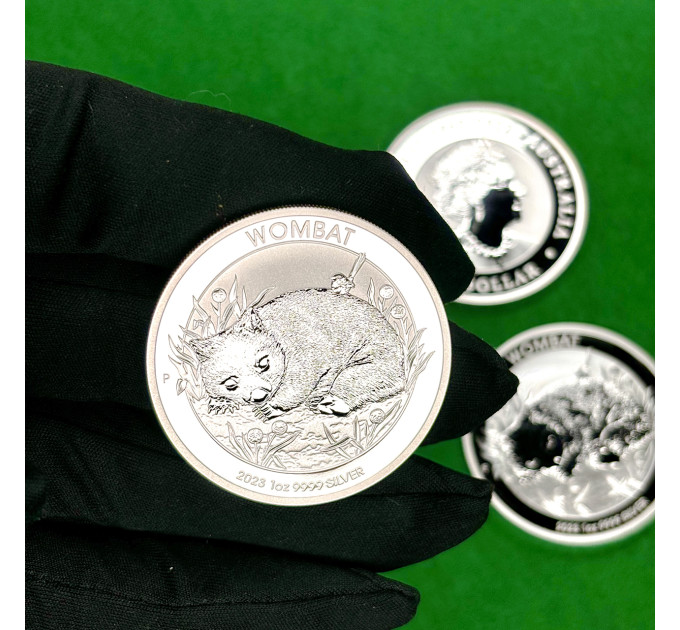 Инвестиционная серебряная монета $1 Wombat 1oz 2023