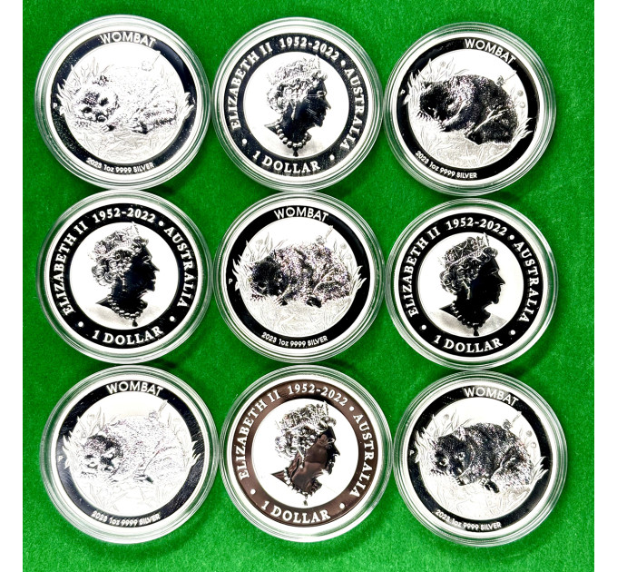 Инвестиционная серебряная монета $1 Wombat 1oz 2023