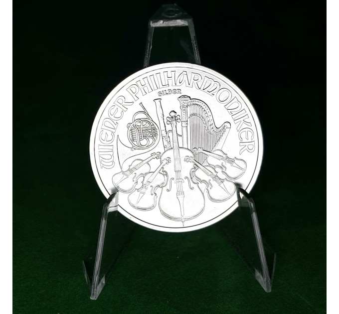 Серебряная монета 1,5€ Венская Филармония 2025, 1 унция, 999 пробы