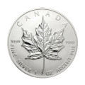 Серебряная инвестиционная монета 5$ Кленовый Лист 2012 года, Канада, 1 унция