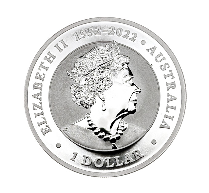 Серебряная инвестиционная монета $1 «Клинохвостый орёл» 2023  Австралия
