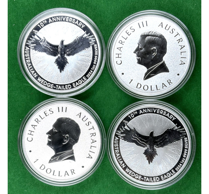 Инвестиционная серебряная монета $1 Клинохвостый орел 1oz 2024 Австралия
