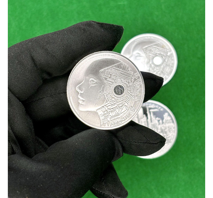 Серебряная монета AI «Искусственный интеллект» 2025, 1 oz, Чад