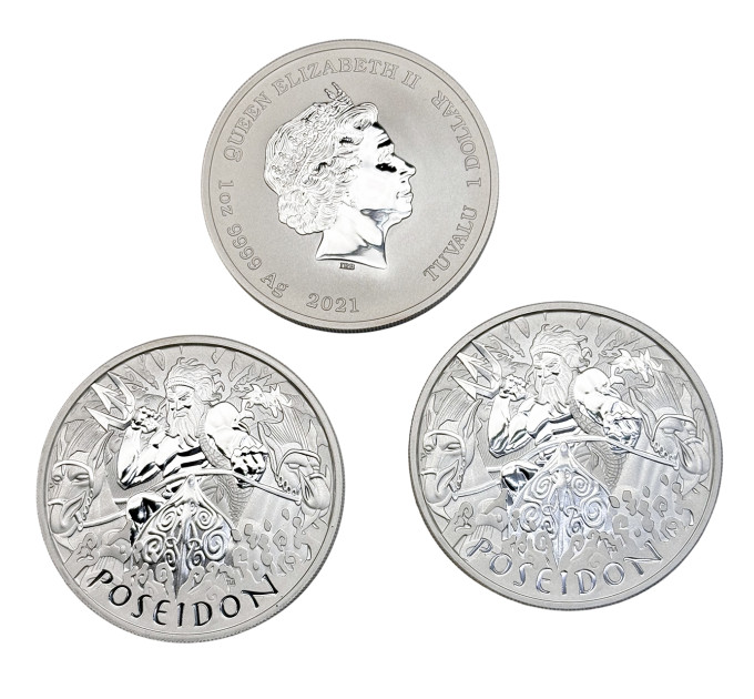 Серебряная монета 1$ Poseidon 1oz 2021 — Австралия