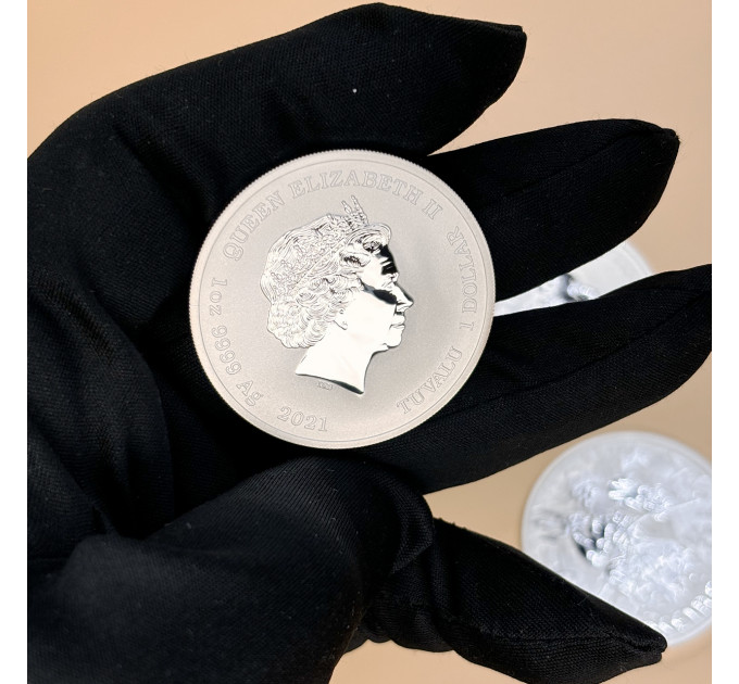 Серебряная монета 1$ Poseidon 1oz 2021 — Австралия