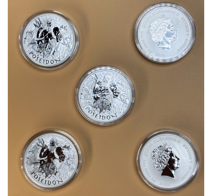 Серебряная монета 1$ Poseidon 1oz 2021 — Австралия