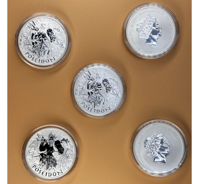 Серебряная монета 1$ Poseidon 1oz 2021 — Австралия