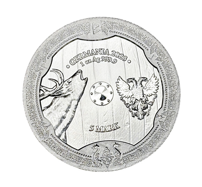 Серебряная монета Valkyries Остара 2023, 1 oz, 5 марок, Германия