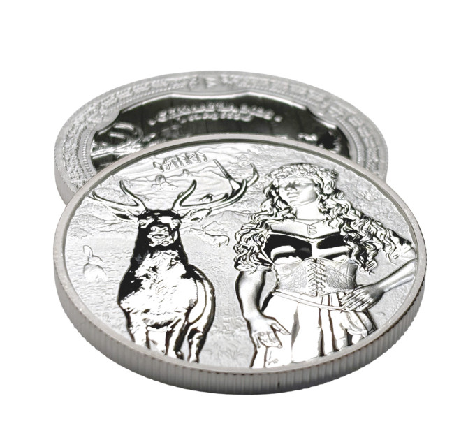 Серебряная монета Valkyries Остара 2023, 1 oz, 5 марок, Германия