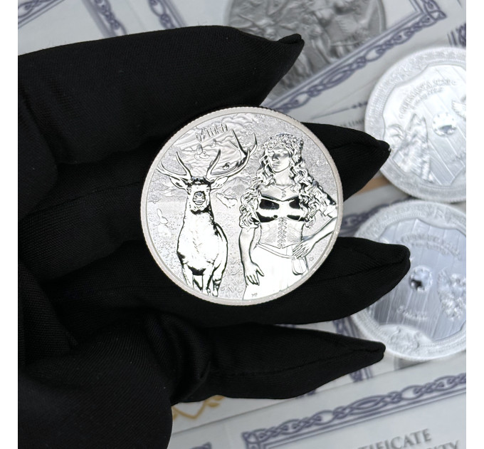 Серебряная монета Valkyries Остара 2023, 1 oz, 5 марок, Германия