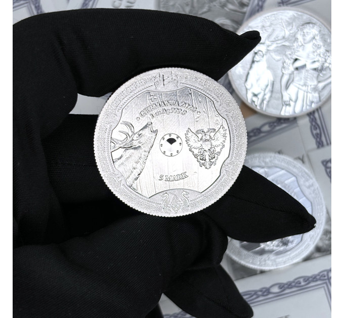 Серебряная монета Valkyries Остара 2023, 1 oz, 5 марок, Германия