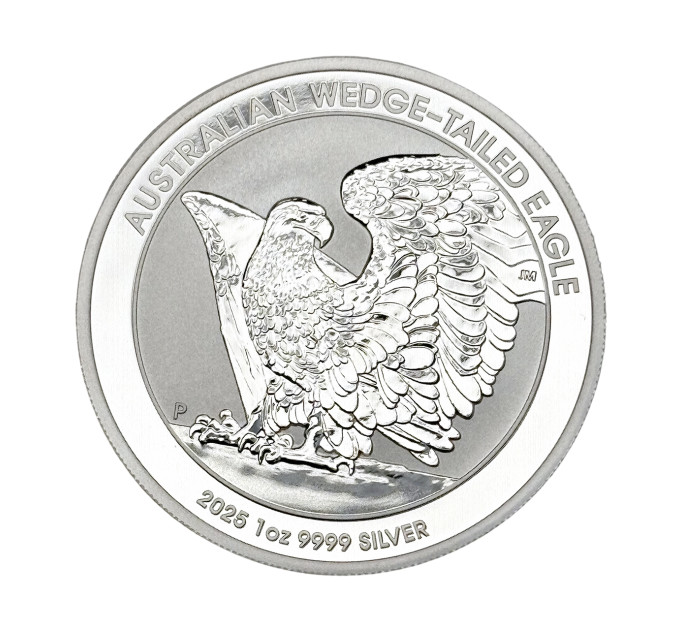 Серебряная монета $1Клинохвостый орёл 2025, 1 oz Ag9999, Австралия
