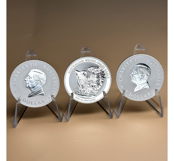 Серебряная монета $1Клинохвостый орёл 2025, 1 oz Ag9999, Австралия