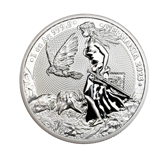Срібна монета Леді Германія 2023, 1 oz Ag999.9, з сертифікатом
