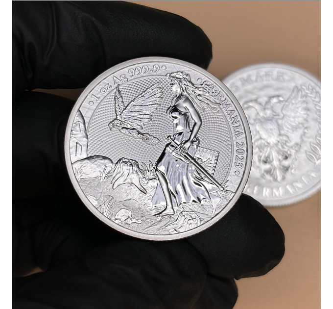 Срібна монета Леді Германія 2023, 1 oz Ag999.9, з сертифікатом