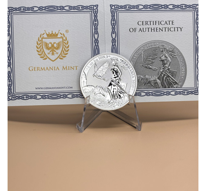 Срібна монета Леді Германія 2023, 1 oz Ag999.9, з сертифікатом