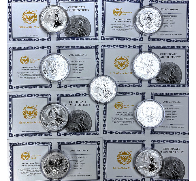 Срібна монета Леді Германія 2023, 1 oz Ag999.9, з сертифікатом