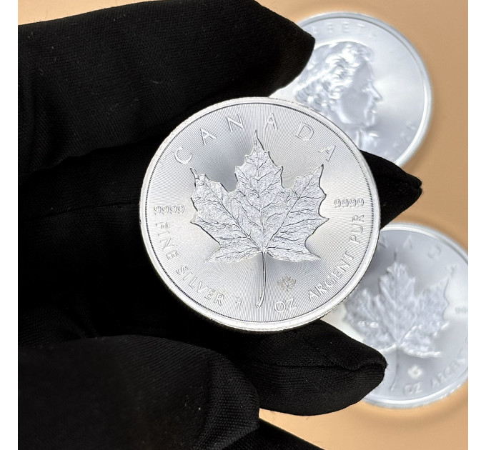 Серебряная монета Кленовый Лист 2020, 1 oz Ag9999, Канада Maple Leaf