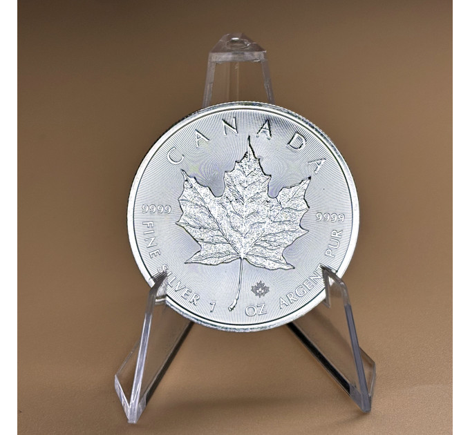 Серебряная монета Кленовый Лист 2020, 1 oz Ag9999, Канада Maple Leaf
