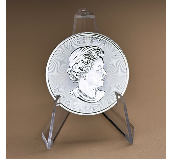 Серебряная монета Кленовый Лист 2020, 1 oz Ag9999, Канада Maple Leaf