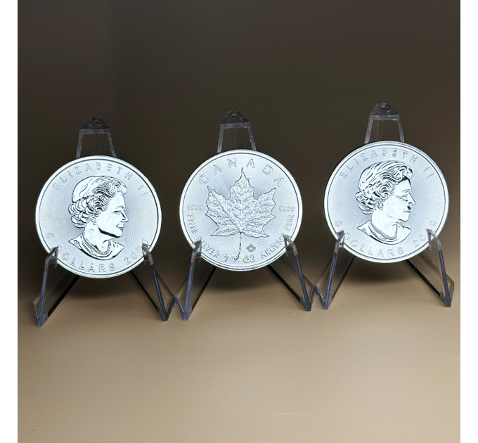 Серебряная монета Кленовый Лист 2020, 1 oz Ag9999, Канада Maple Leaf