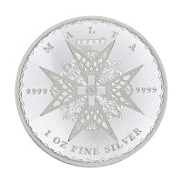 Серебряная монета Мальта 5 евро, 1 oz
