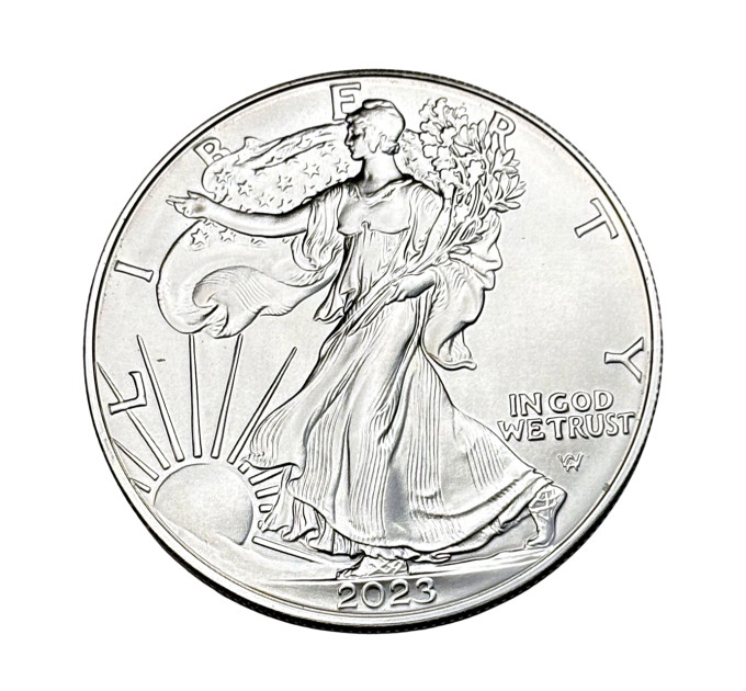 Серебряная монета Американский орел 2023, 1 oz Ag999, США