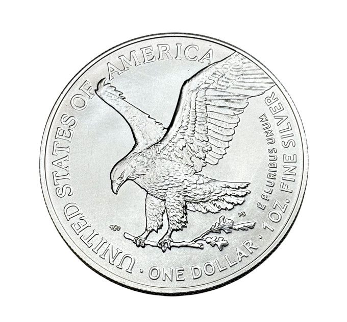 Серебряная монета Американский орел 2023, 1 oz Ag999, США