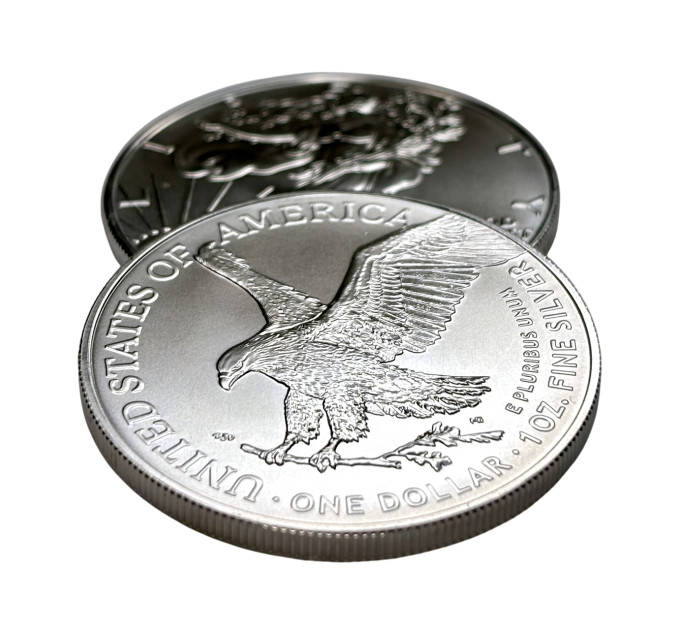 Серебряная монета Американский орел 2023, 1 oz Ag999, США