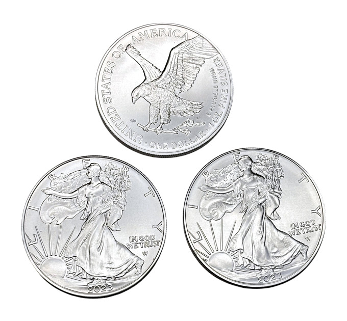 Серебряная монета Американский орел 2023, 1 oz Ag999, США
