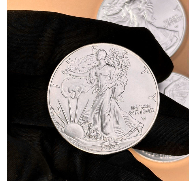 Серебряная монета Американский орел 2023, 1 oz Ag999, США