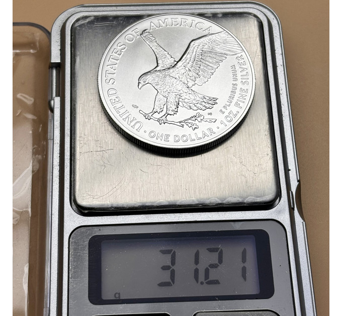 Серебряная монета Американский орел 2023, 1 oz Ag999, США