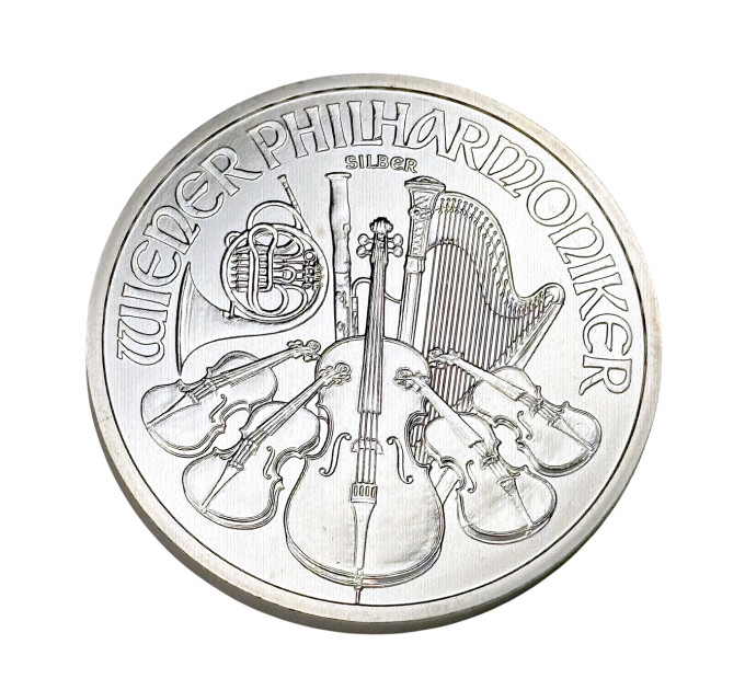 Серебряная монета Венская филармония 2009, 1 oz Ag999,9, Австрия 