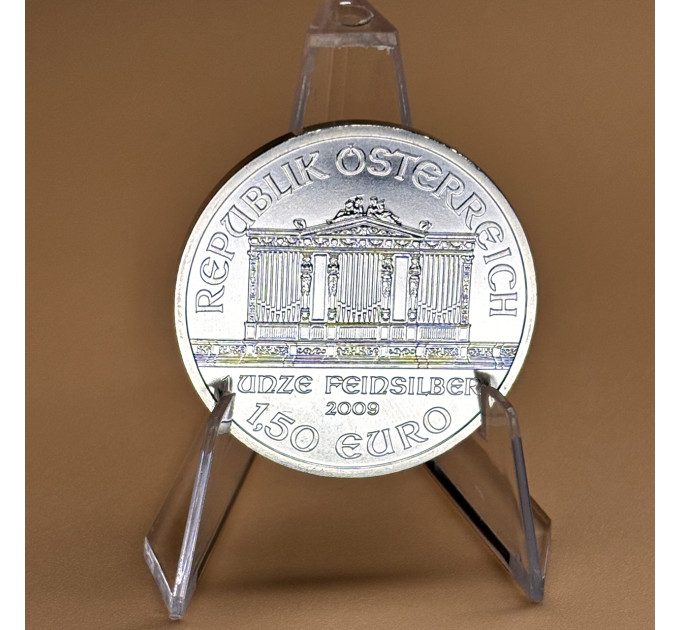 Серебряная монета Венская филармония 2009, 1 oz Ag999,9, Австрия 