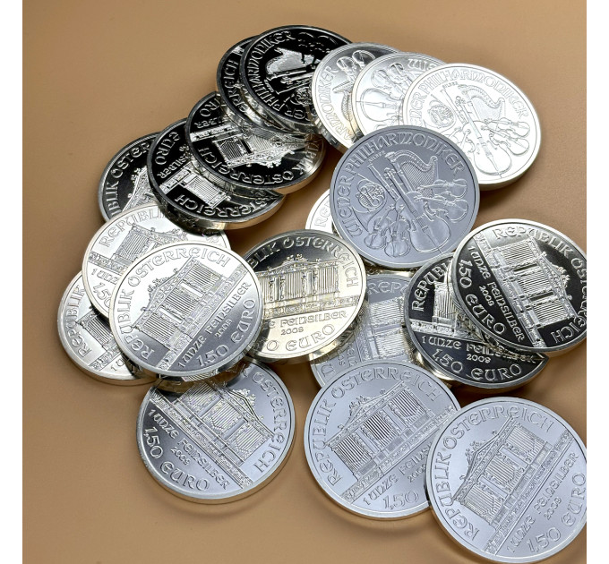 Серебряная монета Венская филармония 2009, 1 oz Ag999,9, Австрия 