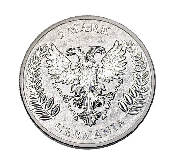 Срібна монета «Germania» 2024 — 5 марок із сертифікатом автентичності