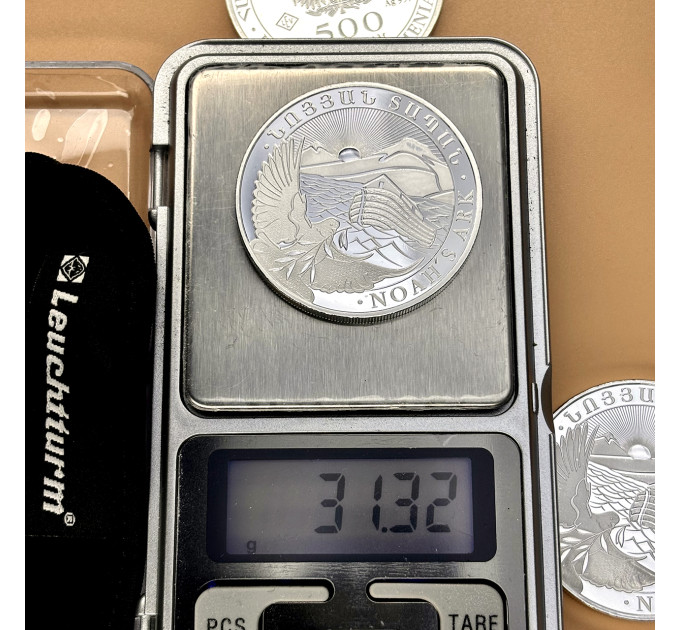 Серебряная монета Ноев Ковчег 2025 1 oz Ag999, инвестиционная, Армения 500 драм