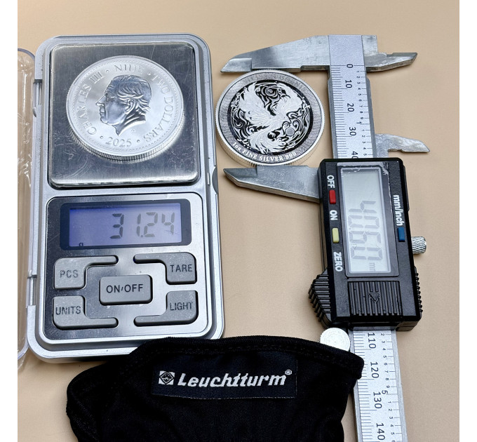 Инвестиционная серебряная монета 2$ Феникс 1oz 2025 Ниуэ