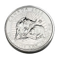 Серебряная монета Бык и Медведь 2025 Канада $10, символ фондового рынка