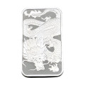 Прямоугольная серебряная монета 1$ «Дракон» 2022 — Австралия 1oz Ag999,9