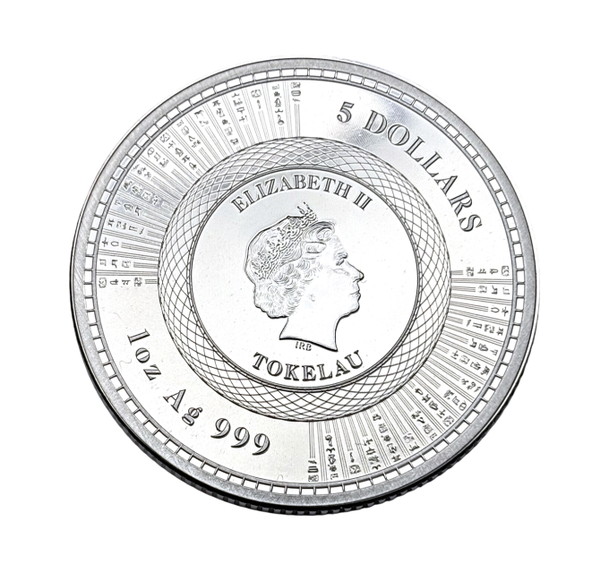 Серебряная монета 5$ Vivat Humanitas 2020 1oz инвестиционная монета Токелау
