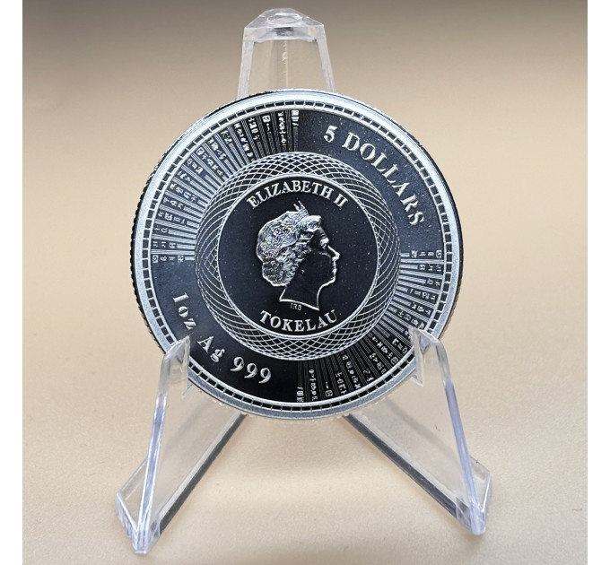 Серебряная монета 5$ Vivat Humanitas 2020 1oz инвестиционная монета Токелау