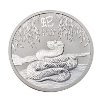 Серебряная монета 50¢ Год Змеи 2025 1/2 oz Австралия