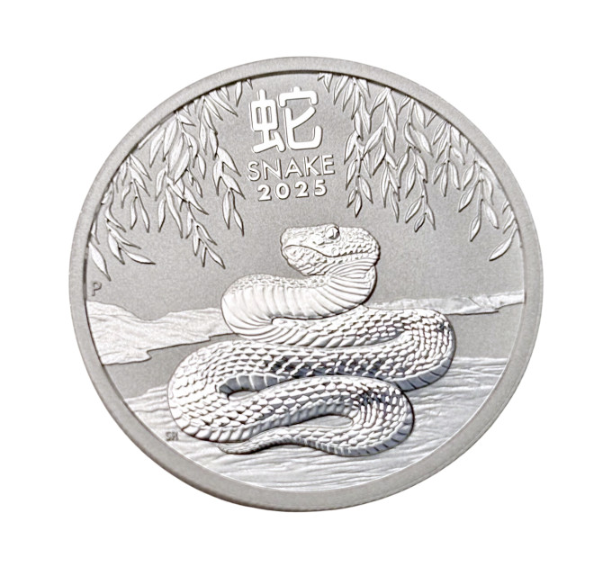 Серебряная монета 50¢ Год Змеи 2025 Австралия