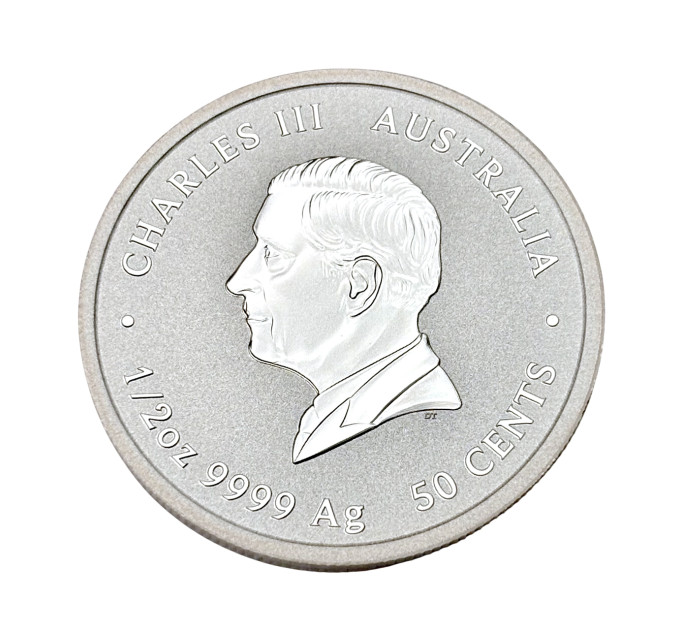 Серебряная монета 50¢ Год Змеи 2025 Австралия