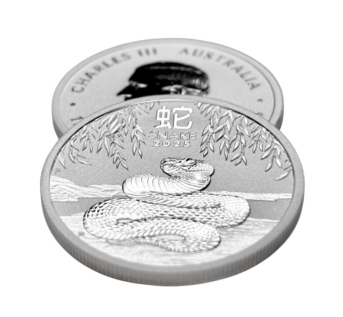 Серебряная монета 50¢ Год Змеи 2025 Австралия